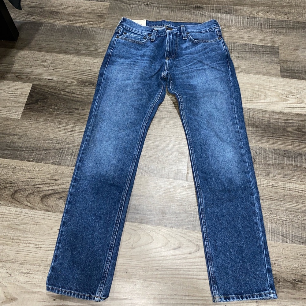 Men Hollister Dark wash straight leg jeans